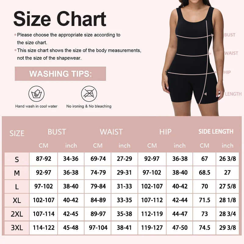 Women Full Body Shaper Wide Shoulder Seamless Bodysuit Shapewear Tummy Control Jumpsuit Sexy Thigh Slim Compression Underwear