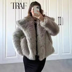 2025 Autumn and Winter New Faux Fur Jacket Women's Loose Long-sleeved Coat Toka Fox Fur