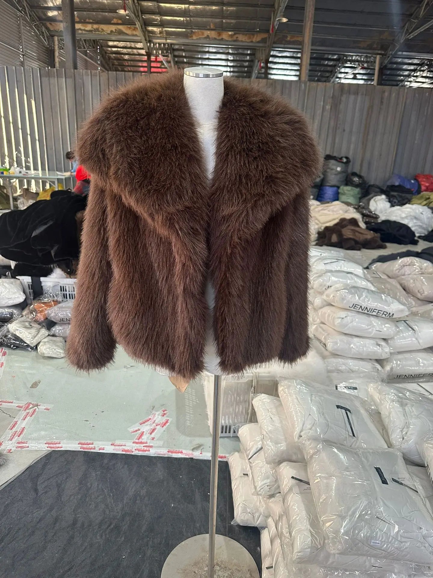 2025 Autumn and Winter New Faux Fur Jacket Women's Loose Long-sleeved Coat Toka Fox Fur