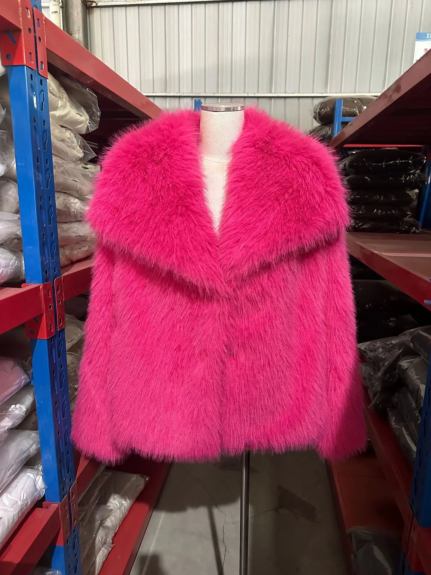 2025 Autumn and Winter New Faux Fur Jacket Women's Loose Long-sleeved Coat Toka Fox Fur