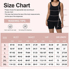 Women Full Body Shaper Wide Shoulder Seamless Bodysuit Shapewear Tummy Control Jumpsuit Sexy Thigh Slim Compression Underwear